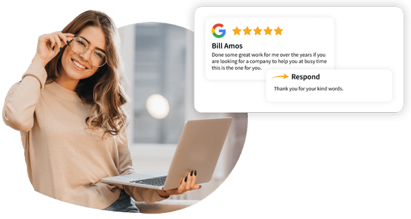 Google Business Review profile woman